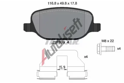 TEXTAR Sada brzdovch destiek TXT 2376001, 2376001