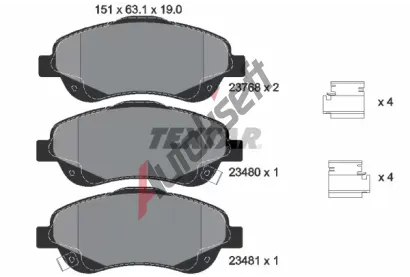TEXTAR Sada brzdovch destiek TXT 2376802, 2376802