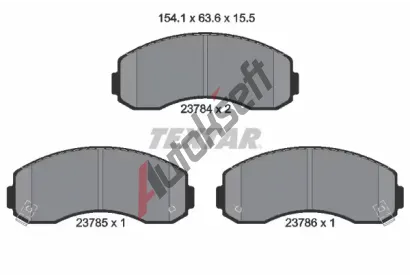TEXTAR Sada brzdovch destiek TXT 2378401, 2378401