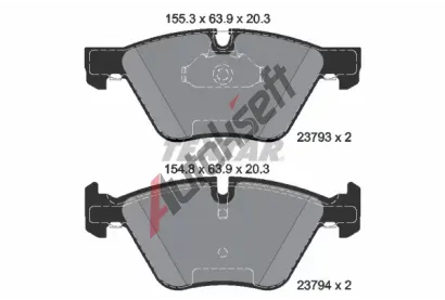 TEXTAR Sada brzdovch destiek TXT 2379301, 2379301