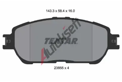 TEXTAR Sada brzdovch destiek TXT 2385501, 2385501