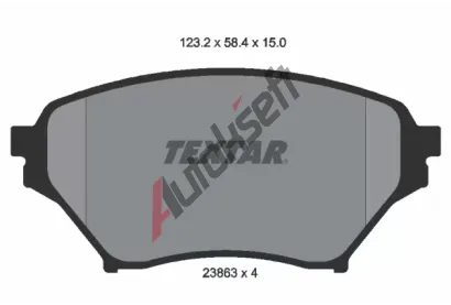 TEXTAR Sada brzdovch destiek TXT 2386301, 2386301