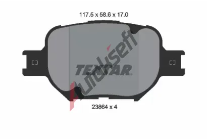 TEXTAR Sada brzdovch destiek TXT 2386401, 2386401