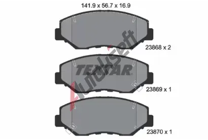 TEXTAR Sada brzdovch destiek TXT 2386801, 2386801