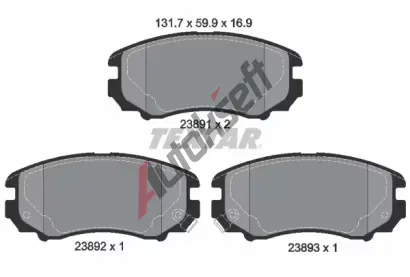 TEXTAR Sada brzdovch destiek TXT 2389101, 2389101