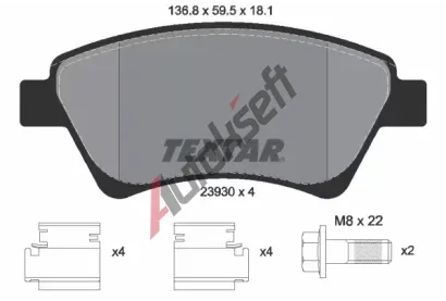 TEXTAR Sada brzdovch destiek TXT 2393001, 2393001