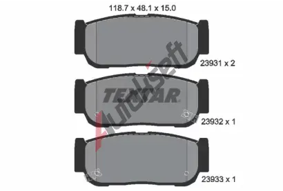 TEXTAR Sada brzdovch destiek TXT 2393101, 2393101