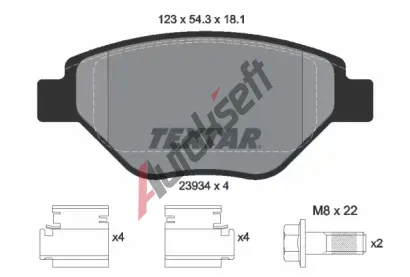 TEXTAR Sada brzdovch destiek TXT 2393401, 2393401