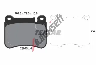 TEXTAR Sada brzdovch destiek TXT 2394501, 2394501