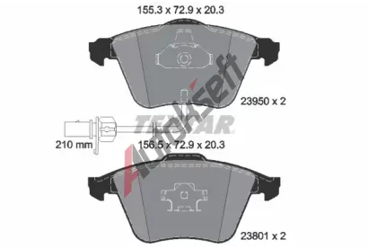 TEXTAR Sada brzdovch destiek TXT 2395001, 2395001