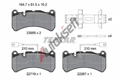TEXTAR Sada brzdovch destiek TXT 2395503, 2395503
