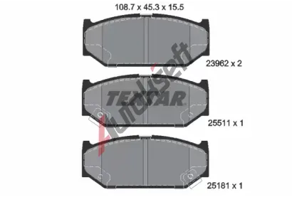 TEXTAR Sada brzdovch destiek TXT 2396201, 2396201