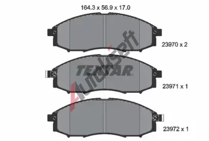 TEXTAR Sada brzdovch destiek TXT 2397001, 2397001