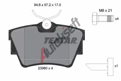 TEXTAR Sada brzdovch destiek TXT 2398001, 2398001