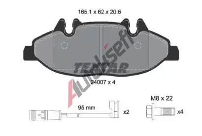 TEXTAR Sada brzdovch destiek TXT 2400701, 2400701