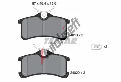 TEXTAR Sada brzdových destiček TXT 2401301, 2401301 TEXTAR Sada brzdových destiček TXT 2401301, 2401301