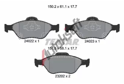 TEXTAR Sada brzdových destiček TXT 2402201, 2402201 TEXTAR Sada brzdových destiček TXT 2402201, 2402201
