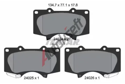TEXTAR Sada brzdovch destiek TXT 2402401, 2402401