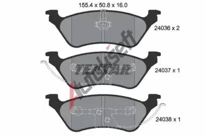 TEXTAR Sada brzdovch destiek TXT 2403601, 2403601