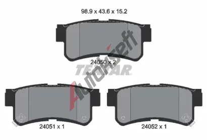 TEXTAR Sada brzdovch destiek TXT 2405001, 2405001