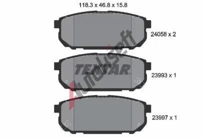 TEXTAR Sada brzdovch destiek TXT 2405801, 2405801