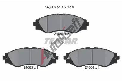 TEXTAR Sada brzdovch destiek TXT 2406201, 2406201