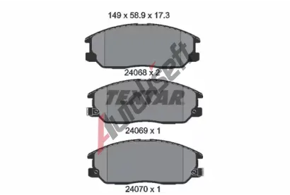 TEXTAR Sada brzdovch destiek TXT 2406801, 2406801
