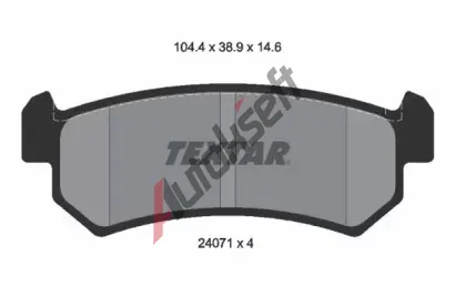 TEXTAR Sada brzdovch destiek TXT 2407101, 2407101