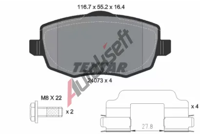 TEXTAR Sada brzdovch destiek TXT 2407301, 2407301