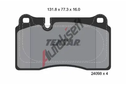 TEXTAR Sada brzdovch destiek TXT 2409803, 2409803