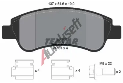 TEXTAR Sada brzdovch destiek TXT 2410101, 2410101