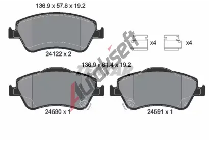 TEXTAR Sada brzdovch destiek TXT 2412201, 2412201