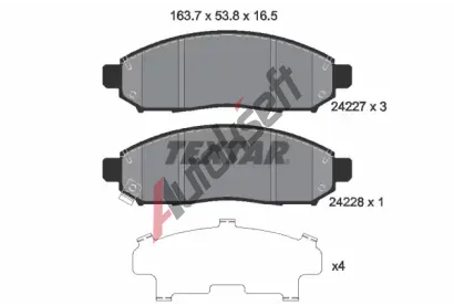 TEXTAR Sada brzdovch destiek TXT 2422701, 2422701