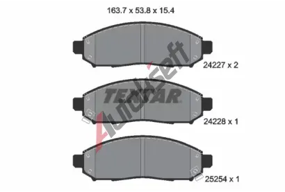 TEXTAR Sada brzdovch destiek TXT 2422704, 2422704