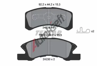 TEXTAR Sada brzdovch destiek TXT 2422901, 2422901