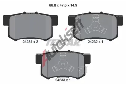 TEXTAR Sada brzdovch destiek TXT 2423101, 2423101