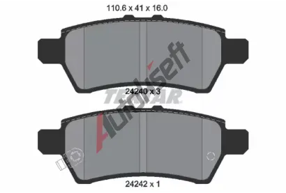 TEXTAR Sada brzdových destiček TXT 2424001, 2424001 TEXTAR Sada brzdových destiček TXT 2424001, 2424001