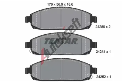 TEXTAR Sada brzdovch destiek kotouov brzdy TXT 2425001, 2425001