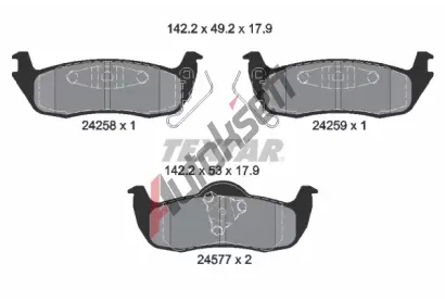 TEXTAR Sada brzdovch destiek TXT 2425801, 2425801
