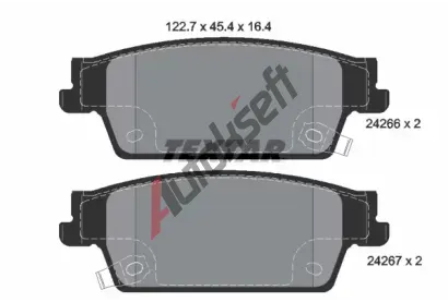 TEXTAR Sada brzdových destiček TXT 2426601, 2426601 TEXTAR Sada brzdových destiček TXT 2426601, 2426601