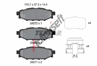 TEXTAR Sada brzdovch destiek TXT 2427201, 2427201