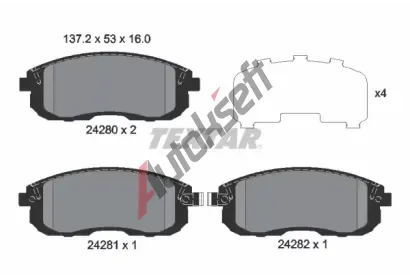 TEXTAR Sada brzdovch destiek kotouov brzdy TXT 2428001, 2428001