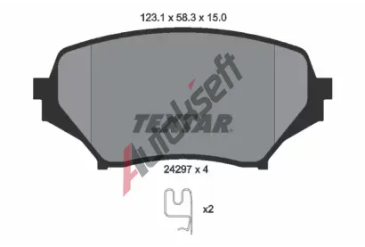 TEXTAR Sada brzdovch destiek TXT 2429701, 2429701