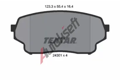 TEXTAR Sada brzdovch destiek TXT 2430101, 2430101