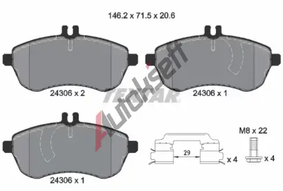 TEXTAR Sada brzdovch destiek TXT 2430602, 2430602