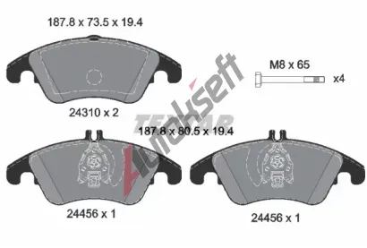 TEXTAR Sada brzdovch destiek TXT 2431001, 2431001