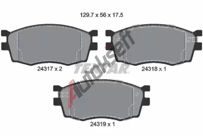 TEXTAR Sada brzdovch destiek TXT 2431701, 2431701