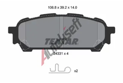 TEXTAR Sada brzdovch destiek TXT 2433101, 2433101