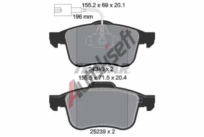 TEXTAR Sada brzdovch destiek TXT 2434001, 2434001