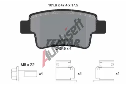 TEXTAR Sada brzdovch destiek TXT 2434901, 2434901